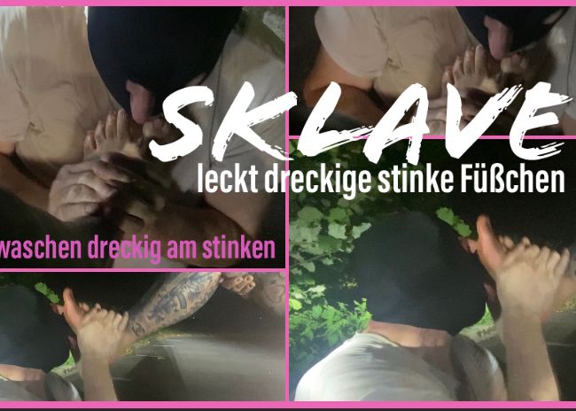 SKLAVE leckt dreckige stinke Füßchen | dreckig unterwaschen stinke Füße